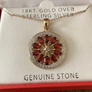 Gold Garnet Necklace